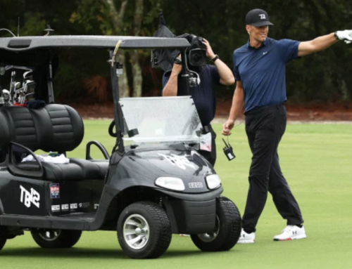 Tom Brady Says Farewell to His Golf Cart from “The Match”